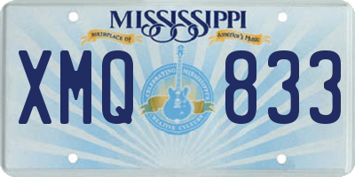 MS license plate XMQ833