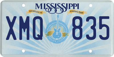 MS license plate XMQ835