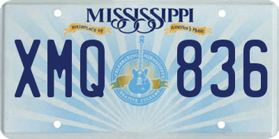 MS license plate XMQ836
