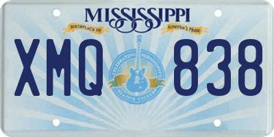 MS license plate XMQ838