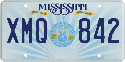 MS license plate XMQ842