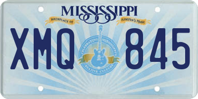 MS license plate XMQ845