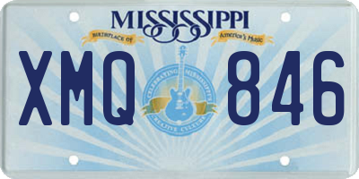MS license plate XMQ846