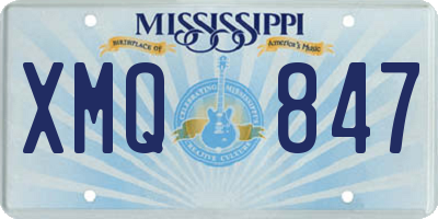 MS license plate XMQ847