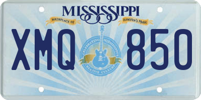 MS license plate XMQ850