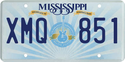 MS license plate XMQ851