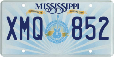 MS license plate XMQ852