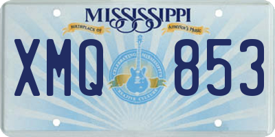 MS license plate XMQ853