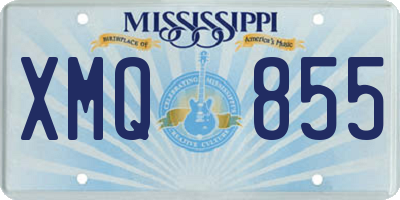 MS license plate XMQ855