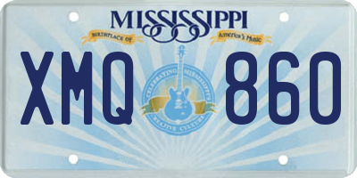 MS license plate XMQ860