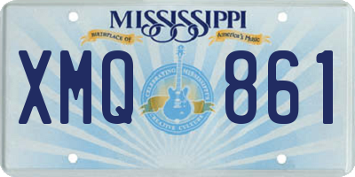 MS license plate XMQ861