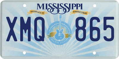 MS license plate XMQ865