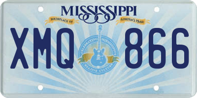 MS license plate XMQ866