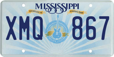 MS license plate XMQ867