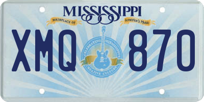 MS license plate XMQ870