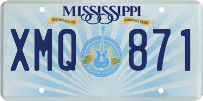 MS license plate XMQ871