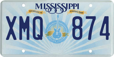 MS license plate XMQ874