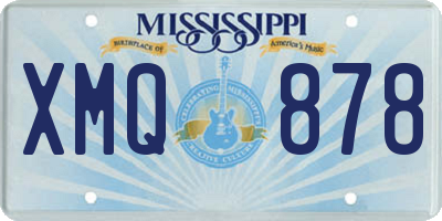 MS license plate XMQ878