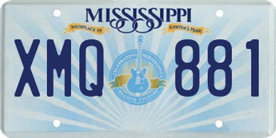 MS license plate XMQ881
