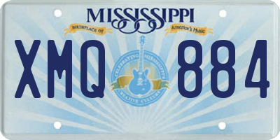 MS license plate XMQ884
