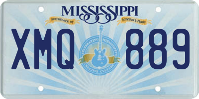 MS license plate XMQ889