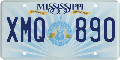 MS license plate XMQ890