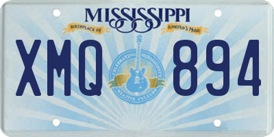 MS license plate XMQ894