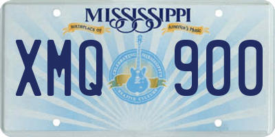 MS license plate XMQ900