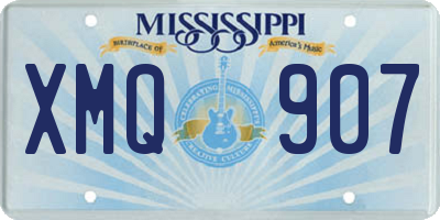 MS license plate XMQ907