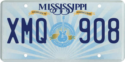 MS license plate XMQ908