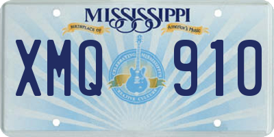 MS license plate XMQ910