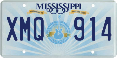 MS license plate XMQ914