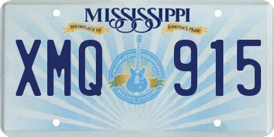MS license plate XMQ915