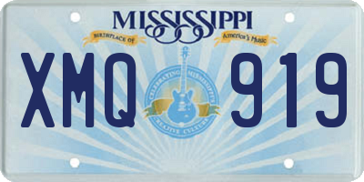 MS license plate XMQ919