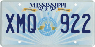 MS license plate XMQ922