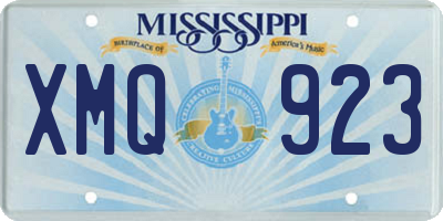 MS license plate XMQ923