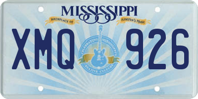 MS license plate XMQ926