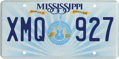 MS license plate XMQ927
