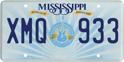 MS license plate XMQ933