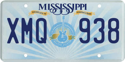 MS license plate XMQ938