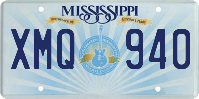 MS license plate XMQ940
