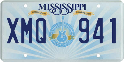 MS license plate XMQ941