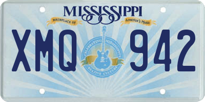MS license plate XMQ942