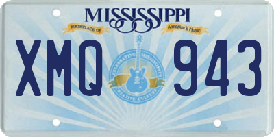 MS license plate XMQ943