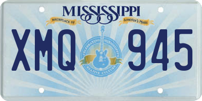 MS license plate XMQ945