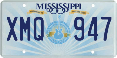 MS license plate XMQ947