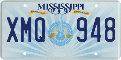 MS license plate XMQ948