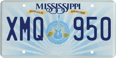 MS license plate XMQ950
