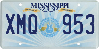 MS license plate XMQ953