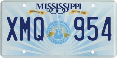 MS license plate XMQ954